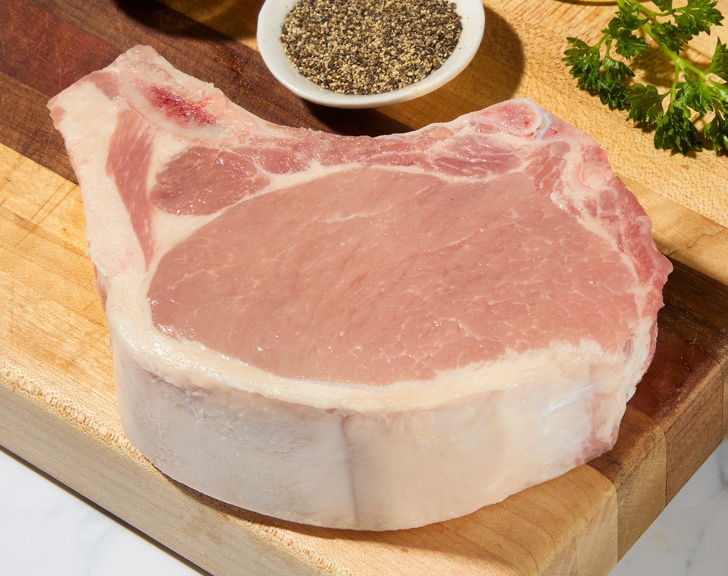 Hickory Nut Gap Bone-In Pork Loin Rib Chop, Pasture-Raised Heritage, image 2 of 2 slides
